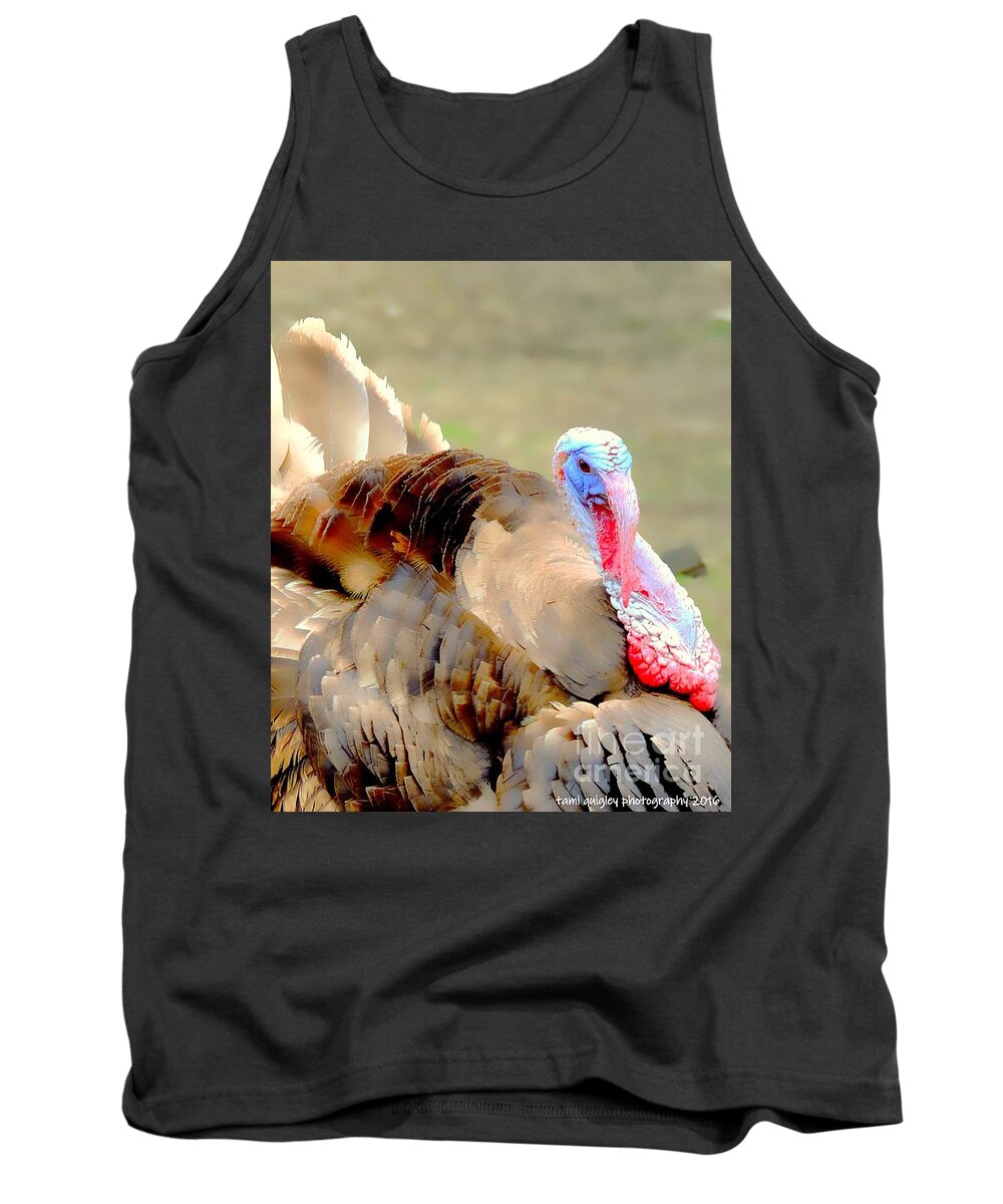 Turkeys Tank Top featuring the photograph Plumage On Parade by Tami Quigley