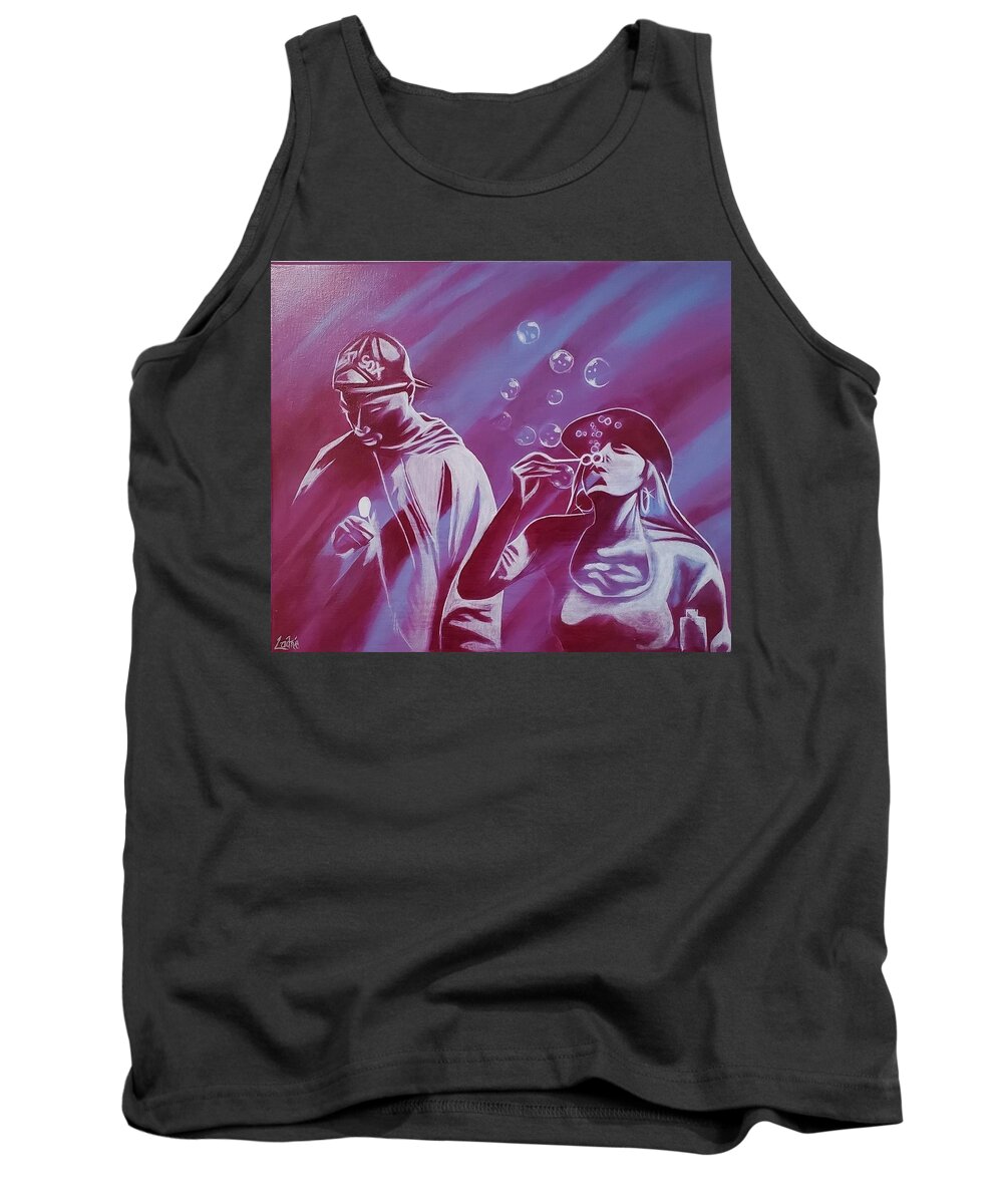 Hiphop Tank Top featuring the painting Poetic Justice by Ladre Daniels