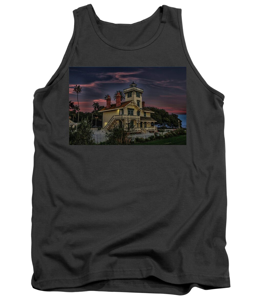 Point Fermin Lighthouse Tank Top featuring the photograph Point Fermin lighthouse by Robert Hebert