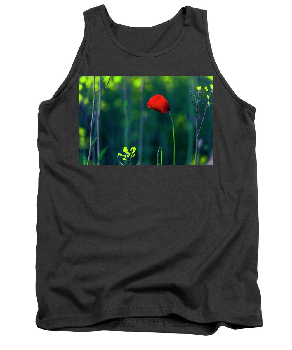 Bulgaria Tank Top featuring the photograph Poppy by Evgeni Dinev