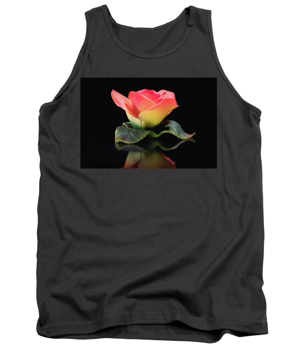 Porcelain Tank Top featuring the photograph Porcelain Rose by Steven Nelson