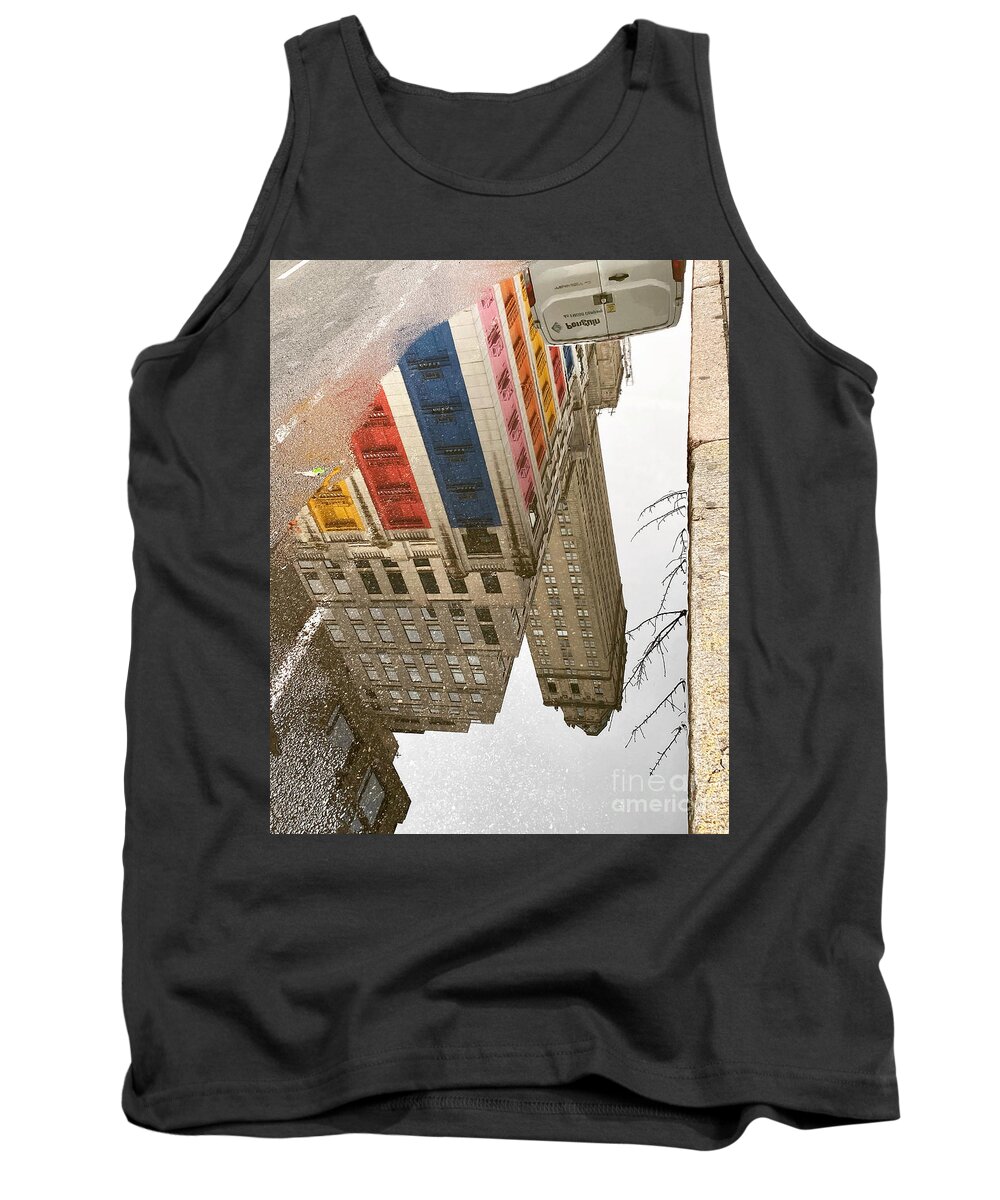 Puddle reflection of Louis Vuitton on Madison Avenue Tank Top by