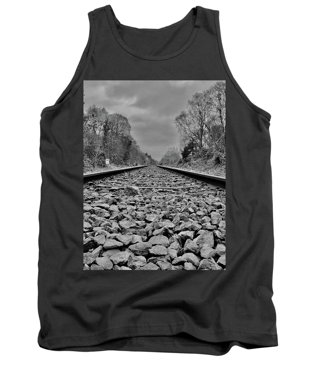 Mote Park Tank Top featuring the photograph Rail to Perspective by Six Months Of Walking