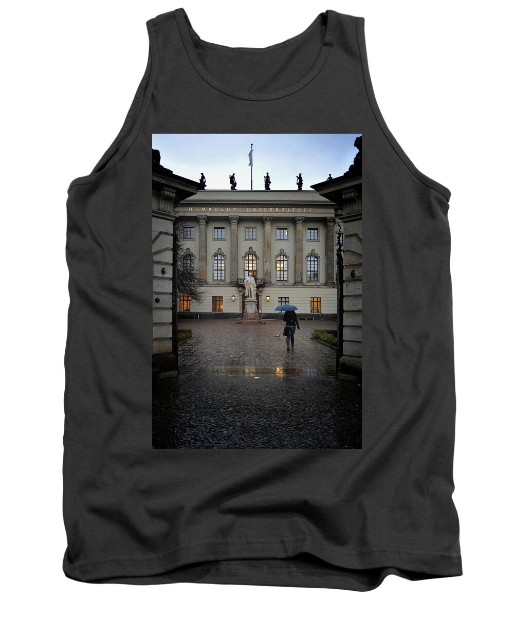 Rain Tank Top featuring the photograph Rainy Day at the Humboldt University by James C Richardson