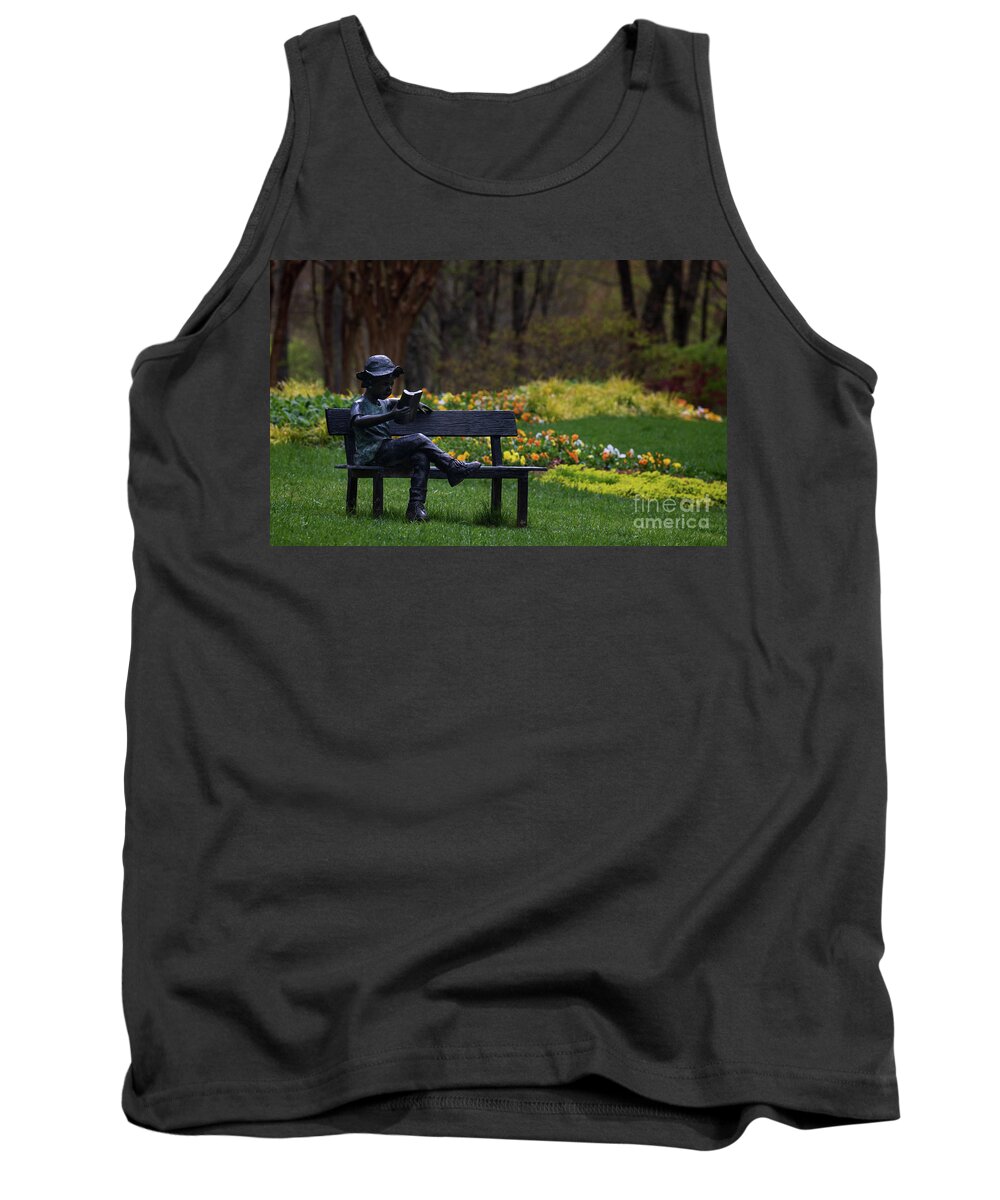 Gibbs Gardens Tank Top featuring the photograph READING mask only by Doug Sturgess