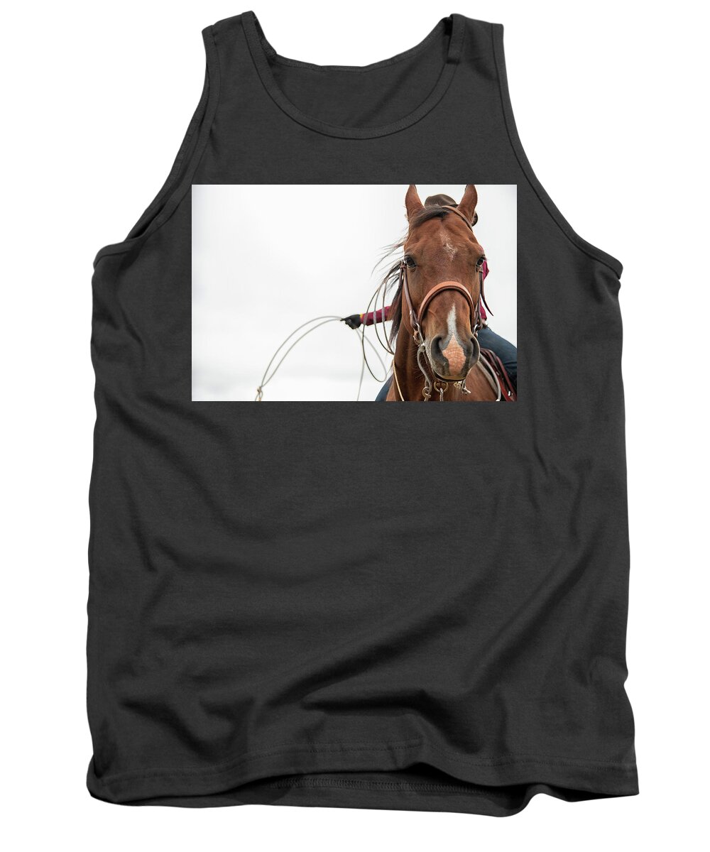 Roping Tank Top featuring the photograph Ready For Work by Ryan Courson