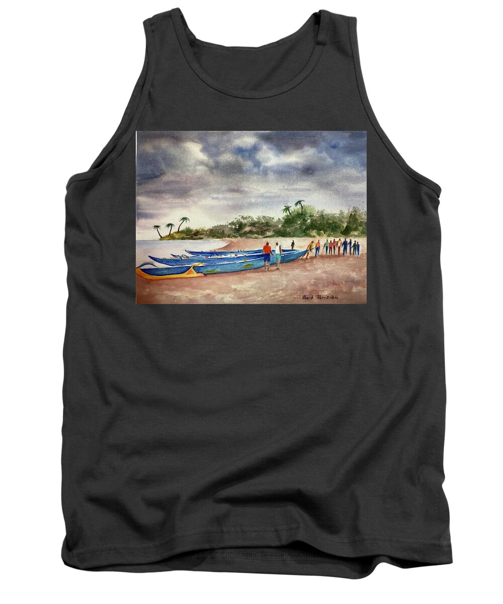 Hawaii Tank Top featuring the painting Ready to Launch by Barbara Parisien
