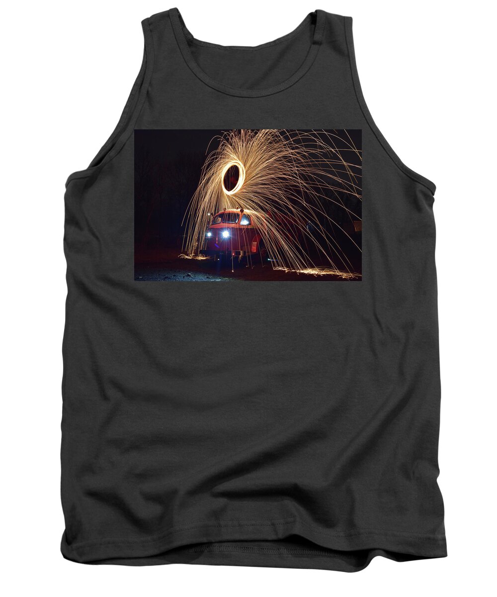Red Tank Top featuring the photograph Ring of Fire by Christina McGoran