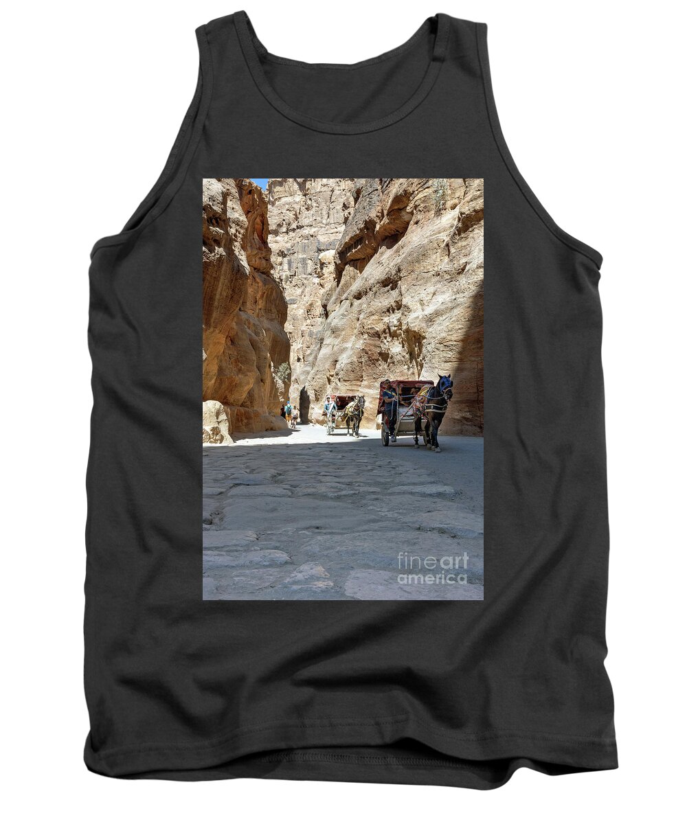 Street Tank Top featuring the photograph Road to Petra by Tom Watkins PVminer pixs