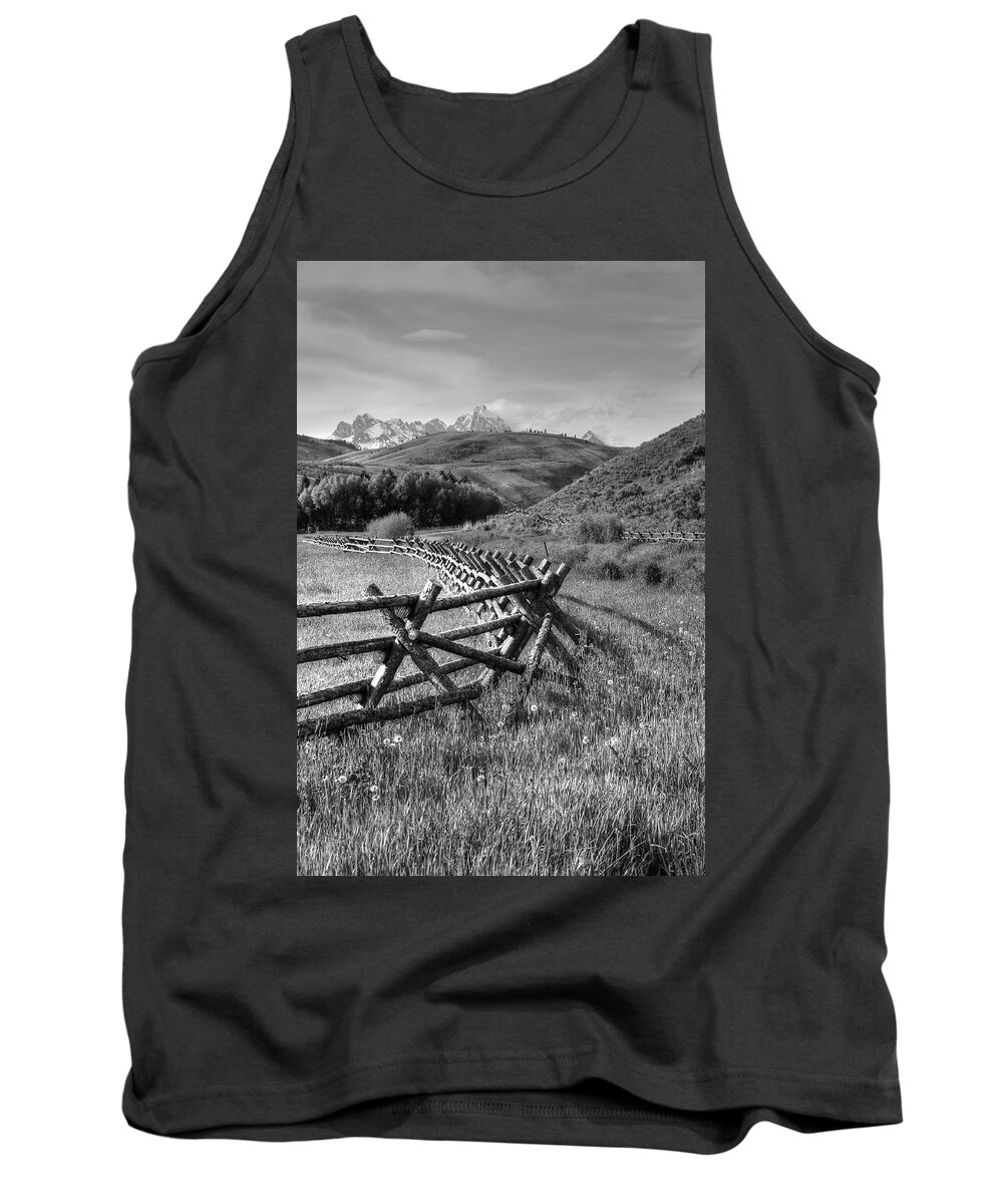 Wyoming Tank Top featuring the photograph Road To Tetons by Randall Dill