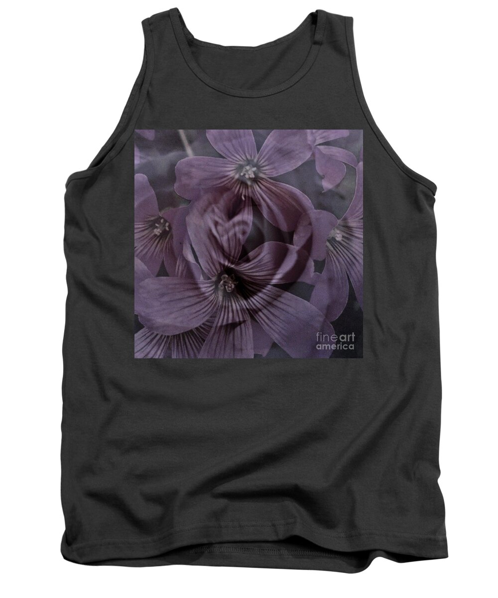 Vintage Tank Top featuring the digital art Rose and Clover by Glenn Hernandez
