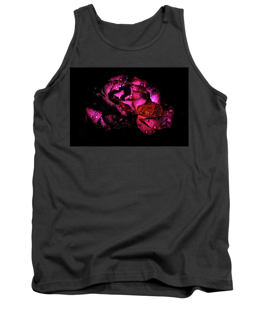 Dark Tank Top featuring the photograph Rose water by Johannes Brienesse