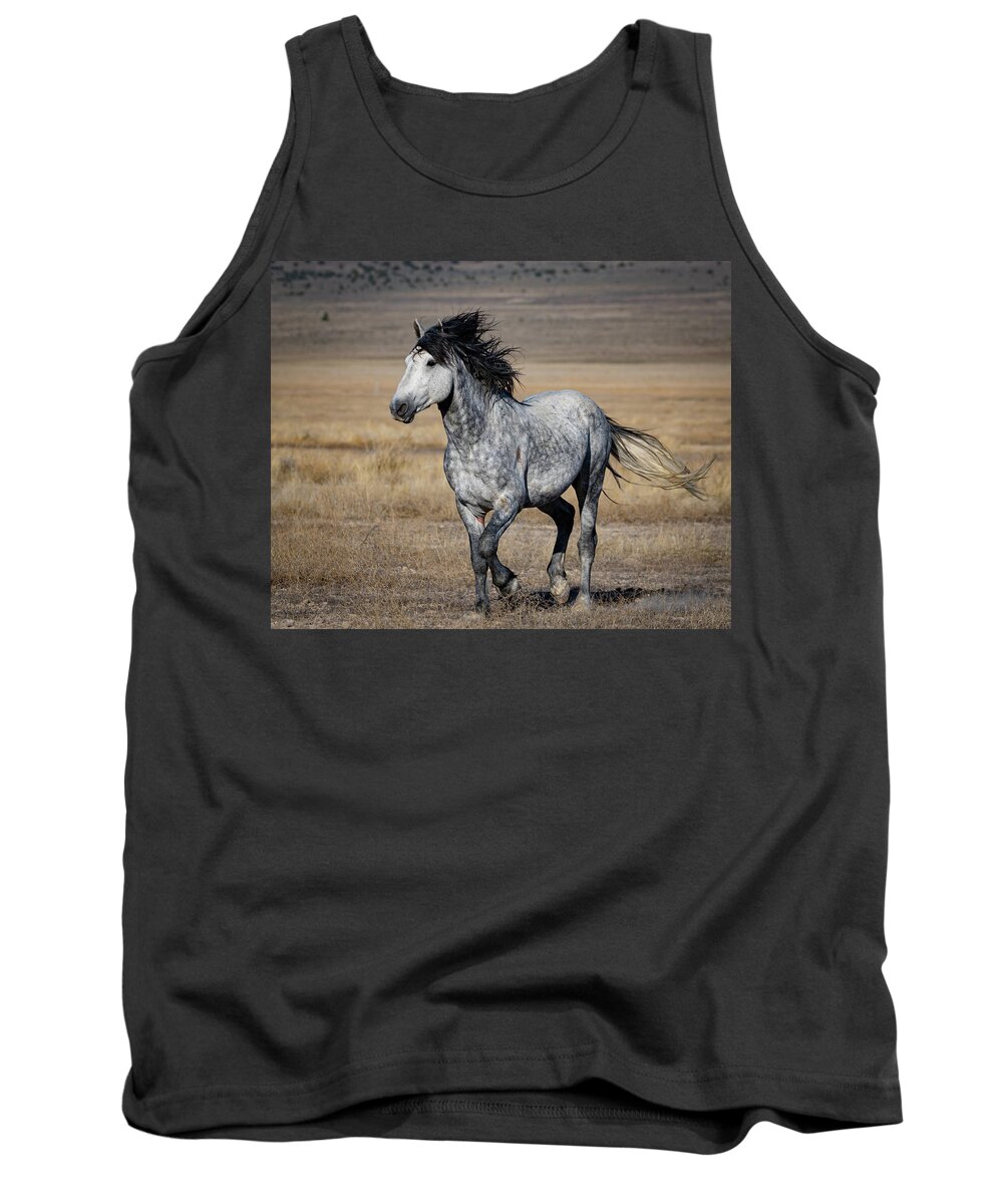 Wild Horses Tank Top featuring the photograph Running with the wind by Mary Hone