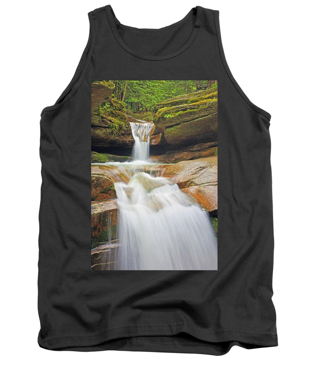 New England Tank Top featuring the photograph Sabaday Falls by John Rowe