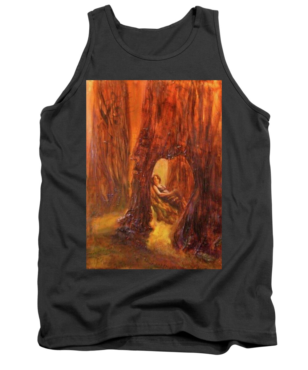 Masks Tank Top featuring the mixed media Sacred Temple by Sofanya White