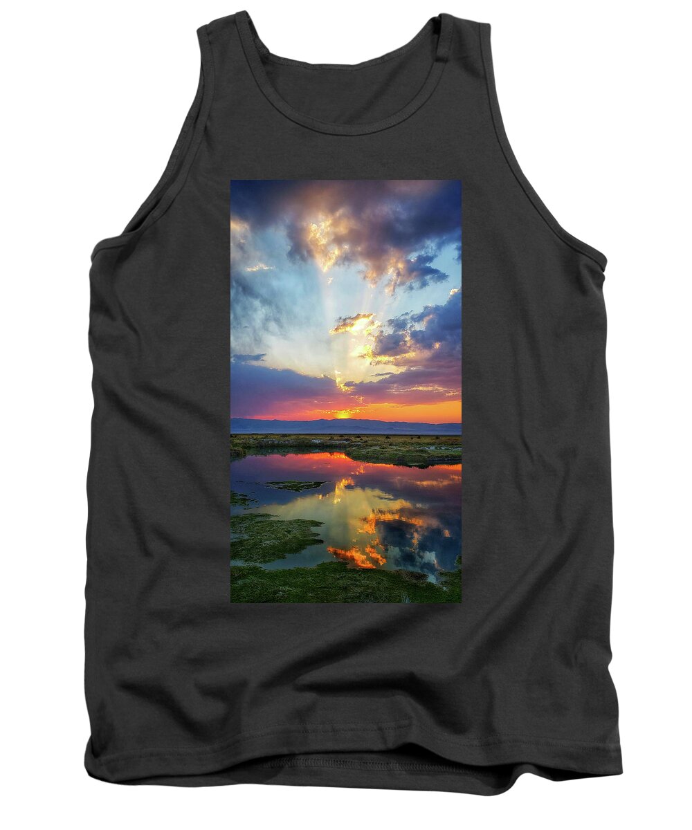 Mountain Tank Top featuring the photograph Salt Spring Showdown by Go and Flow Photos