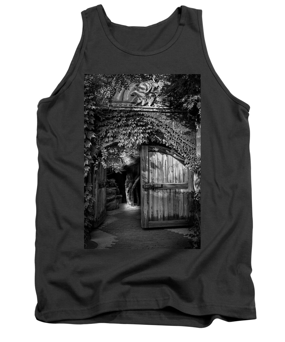 Architecture Tank Top featuring the photograph Secret Garden Gate by Mary Lee Dereske