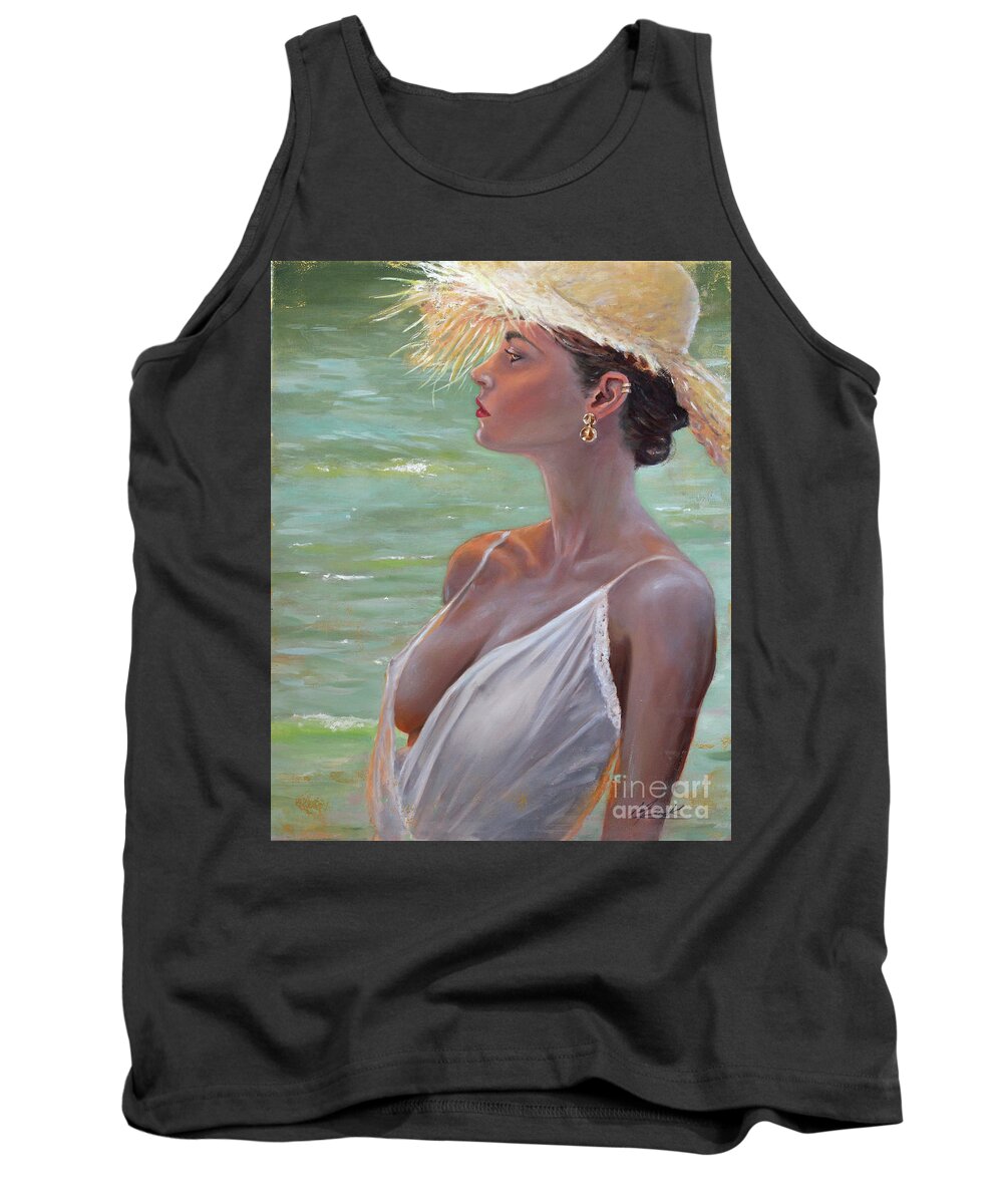 Serenity Tank Top featuring the painting Serenity by Michael Rock
