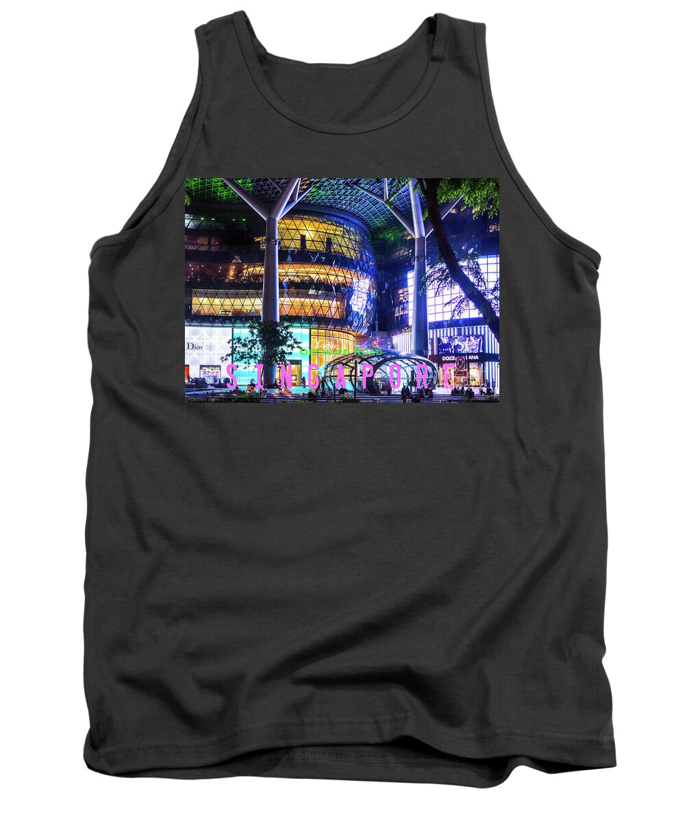 Singapore Tank Top featuring the photograph Singapore 125, Orchard Road by John Seaton Callahan