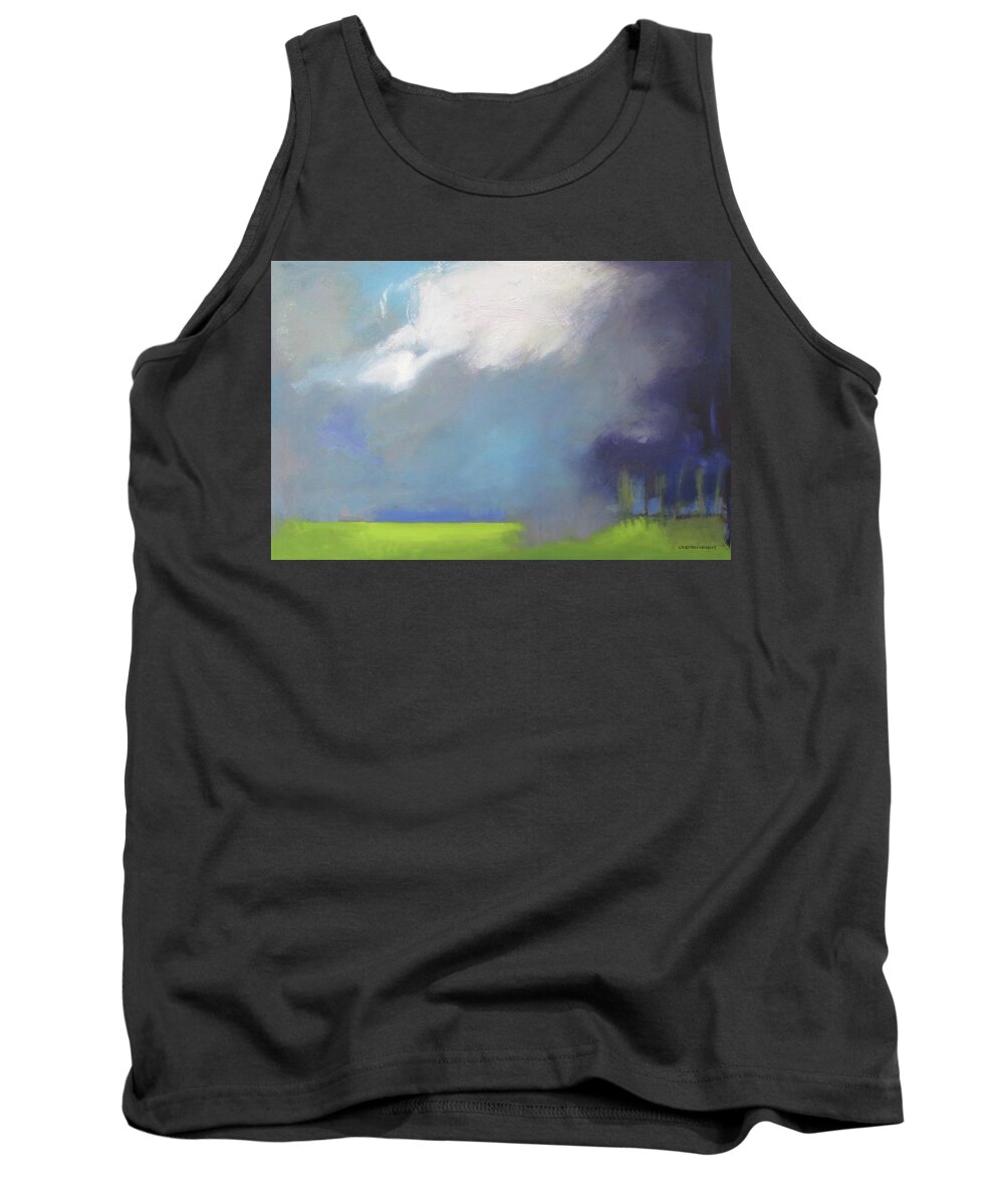 Sky Breaking Tank Top featuring the painting Sky Breaking by Chris Gholson