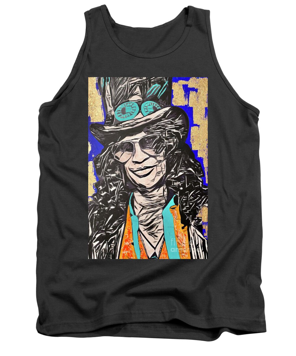 Slash Tank Top featuring the painting Slash by Jayime Jean