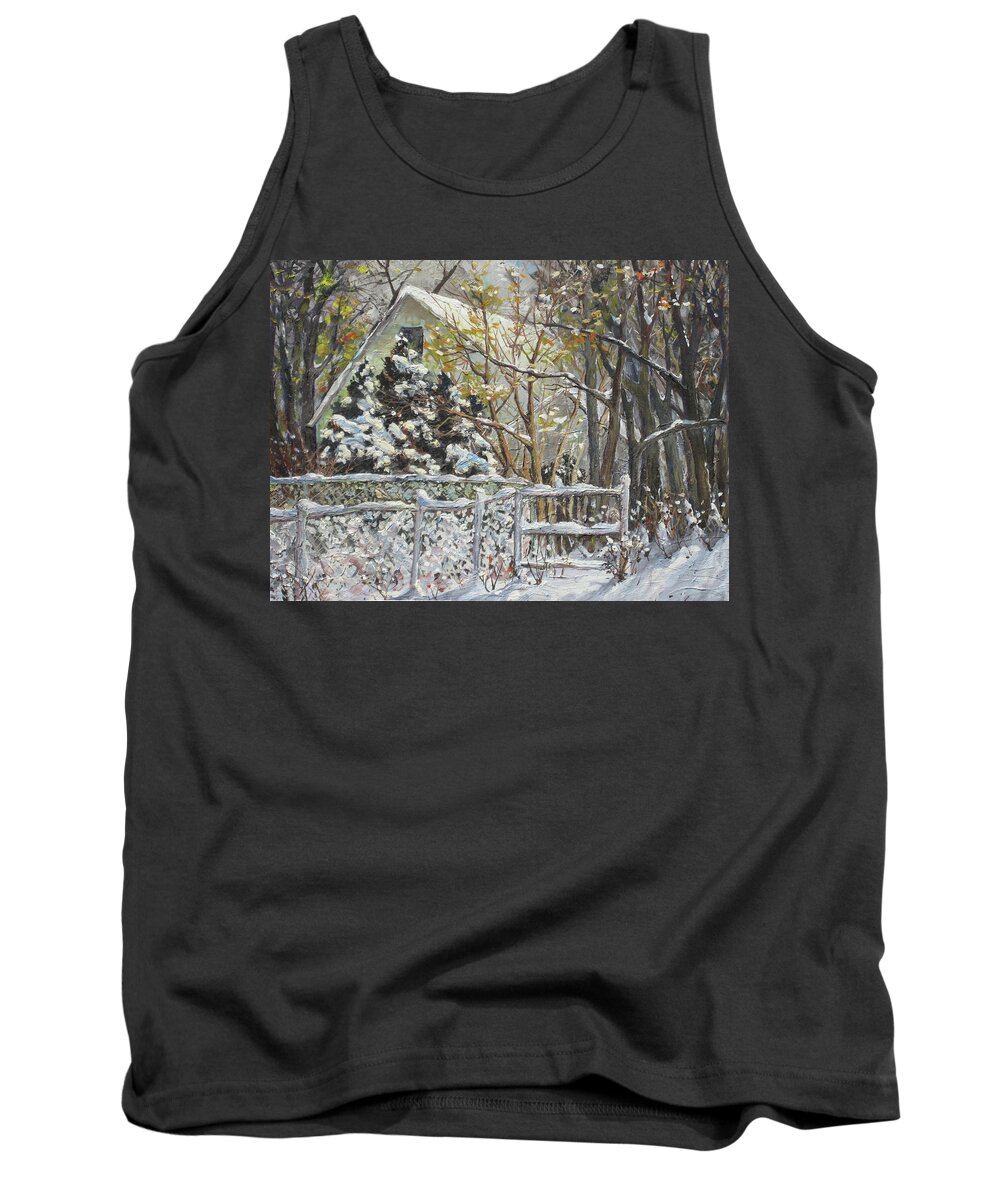  Tank Top featuring the painting Snow Day by Douglas Jerving