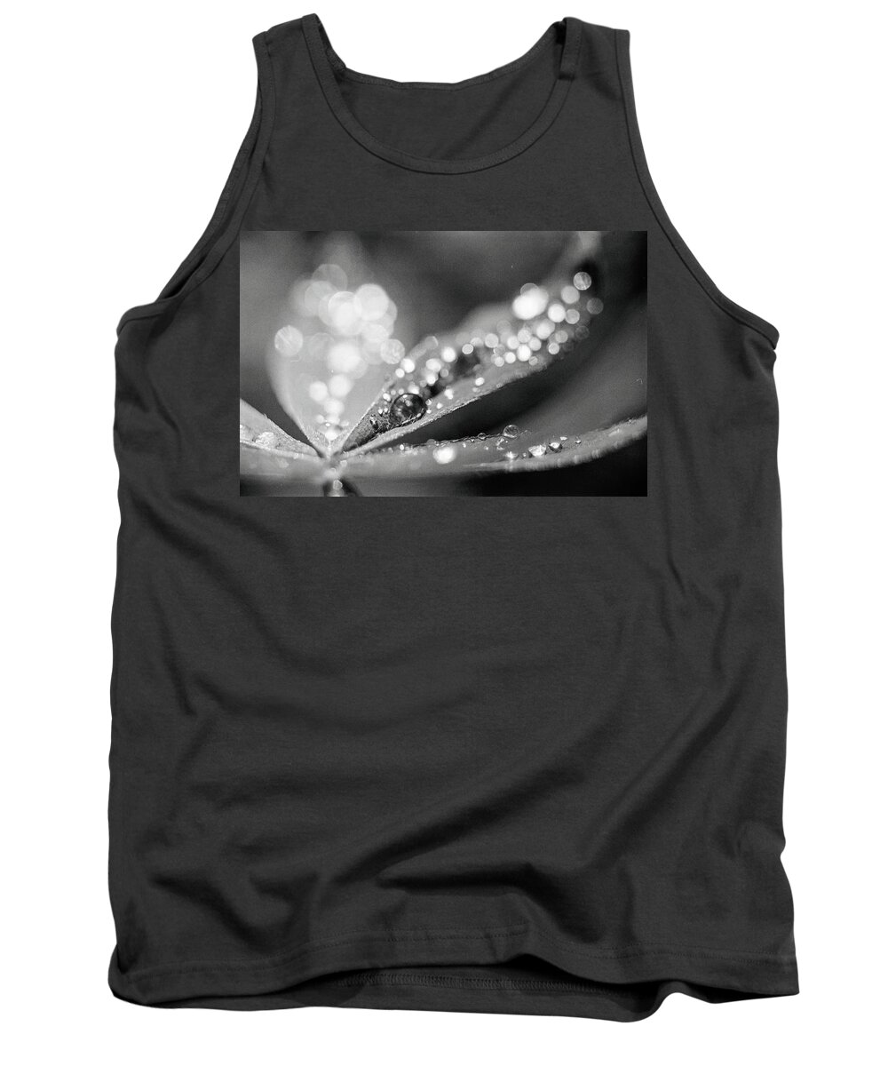 Macro Tank Top featuring the photograph Soft drops by Maria Dimitrova