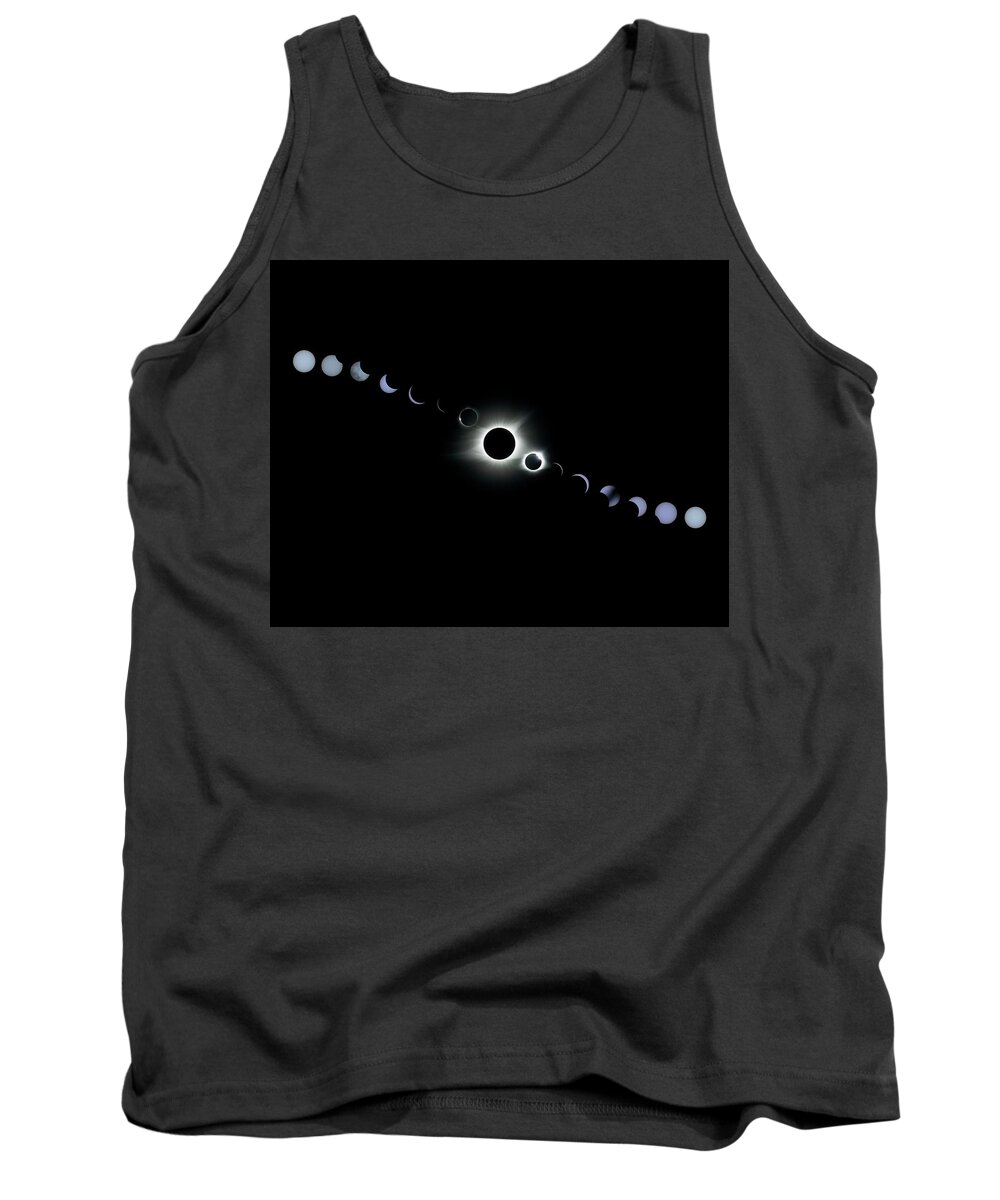 Solar Tank Top featuring the photograph Solar Eclipse 8x10 by Carol Erikson