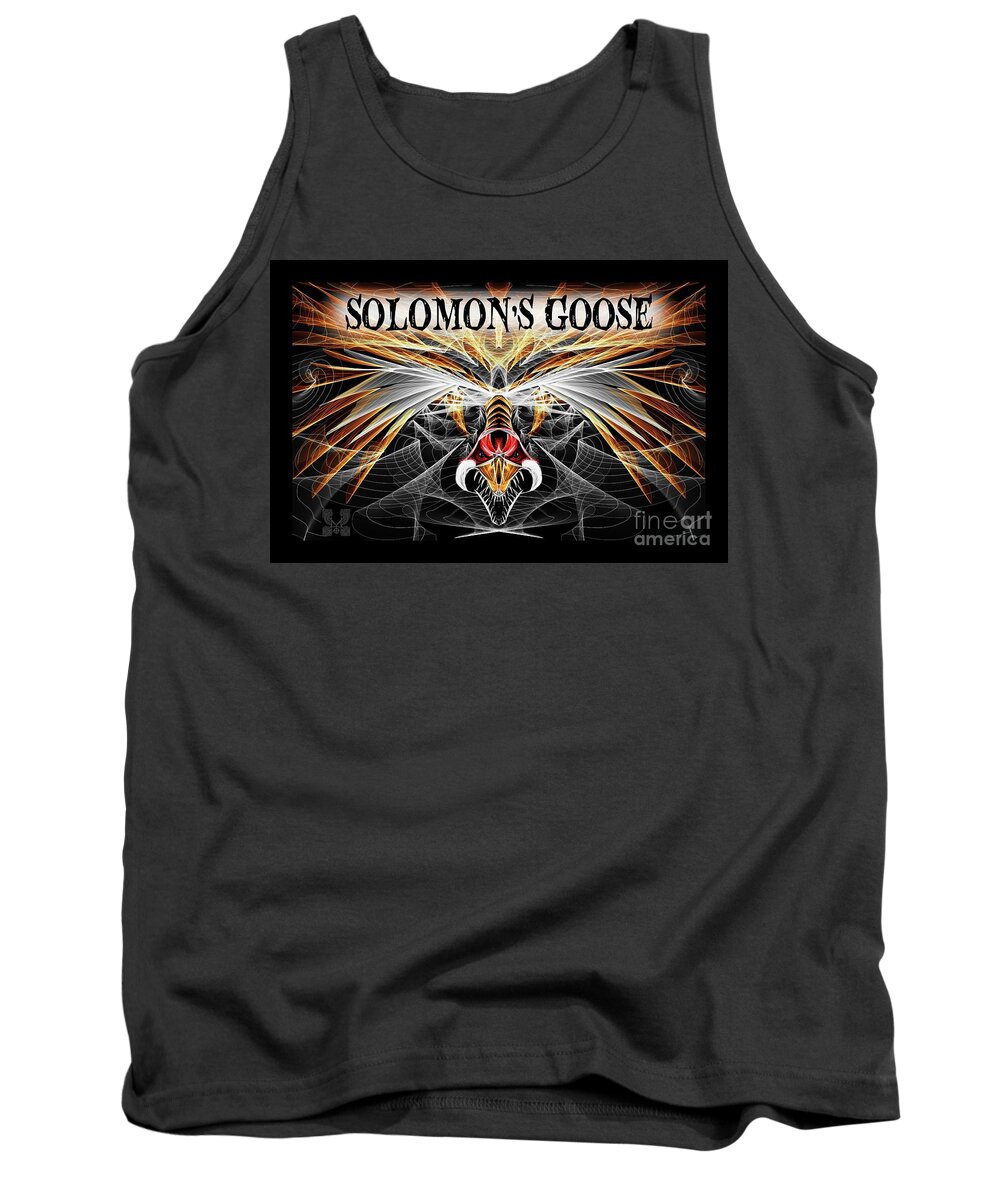 Goose Tank Top featuring the digital art Solomon's Goose by Dale Crum
