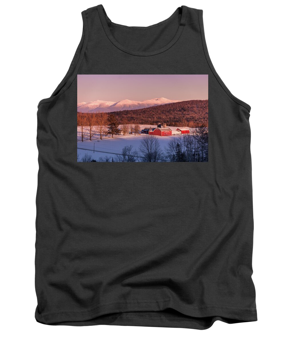 Winter Tank Top featuring the photograph South Kirby Winter Evening by Tim Kirchoff