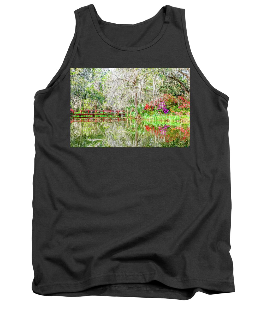 Charleston Tank Top featuring the photograph Spring Reflections by Ree Reid