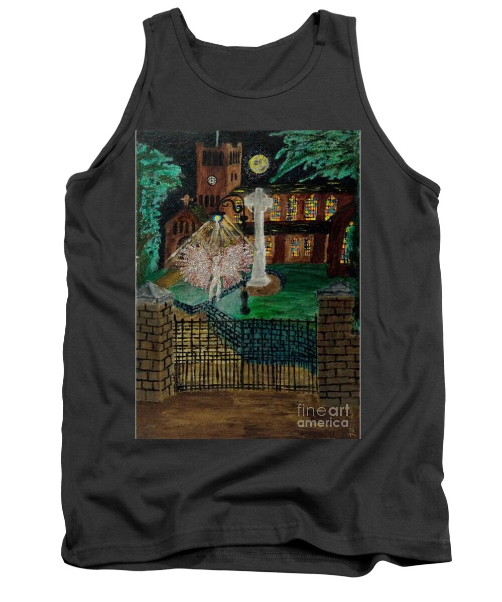 Church Tank Top featuring the painting St Giles Church by David Westwood