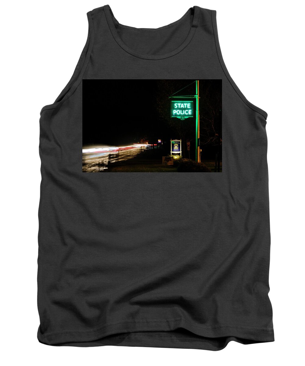 America Tank Top featuring the photograph State Police by Alexander Farnsworth