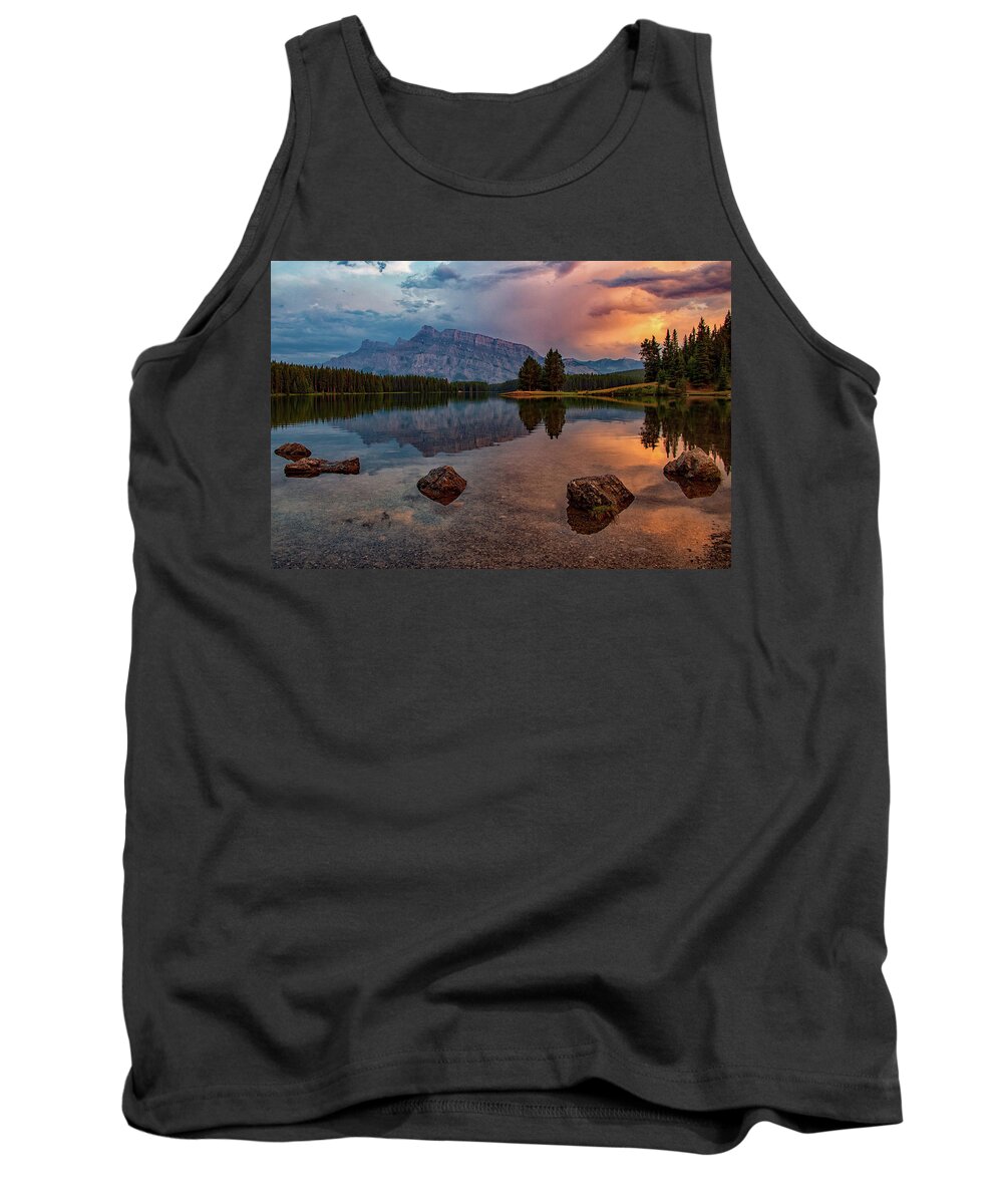 Banff National Park Tank Top featuring the photograph Stepping Stones by Darlene Bushue