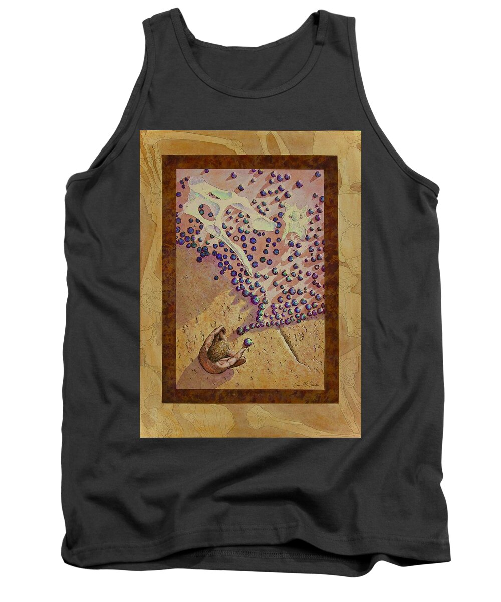 Kim Mcclinton Tank Top featuring the painting Stones and Bones Alone by Kim McClinton