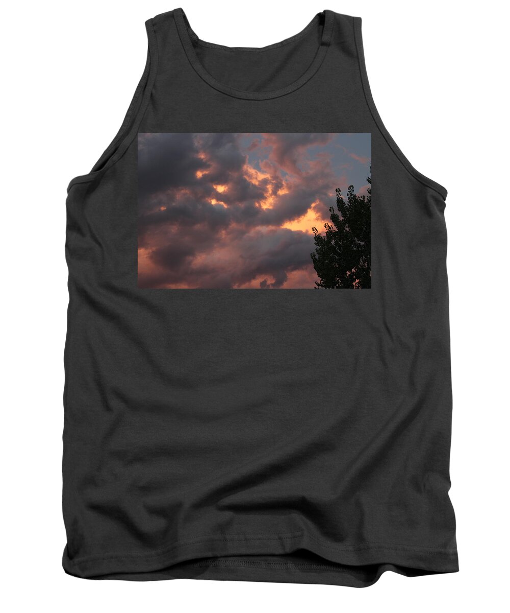 Storm And Sunset Tank Top featuring the digital art Storm And Sunset by Tom Janca