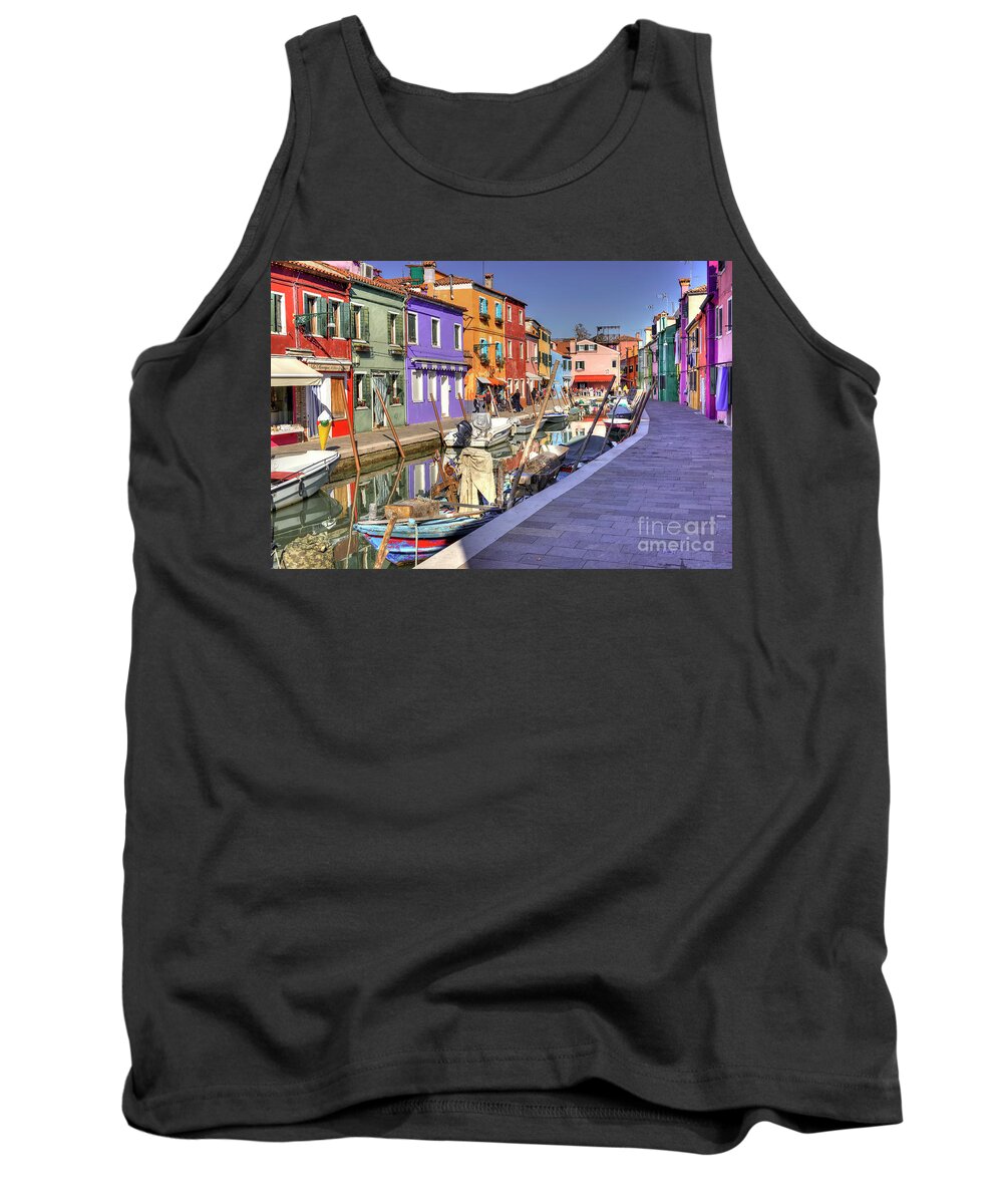 Italy Tank Top featuring the photograph Strolling Around Burano - Venice - Italy by Paolo Signorini