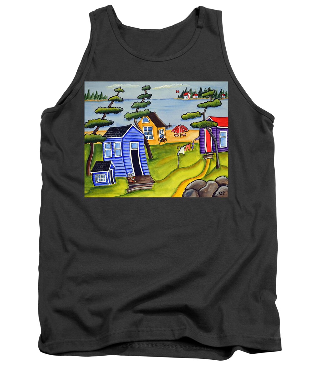 Colourful Tank Top featuring the painting Canada Day by Heather Lovat-Fraser