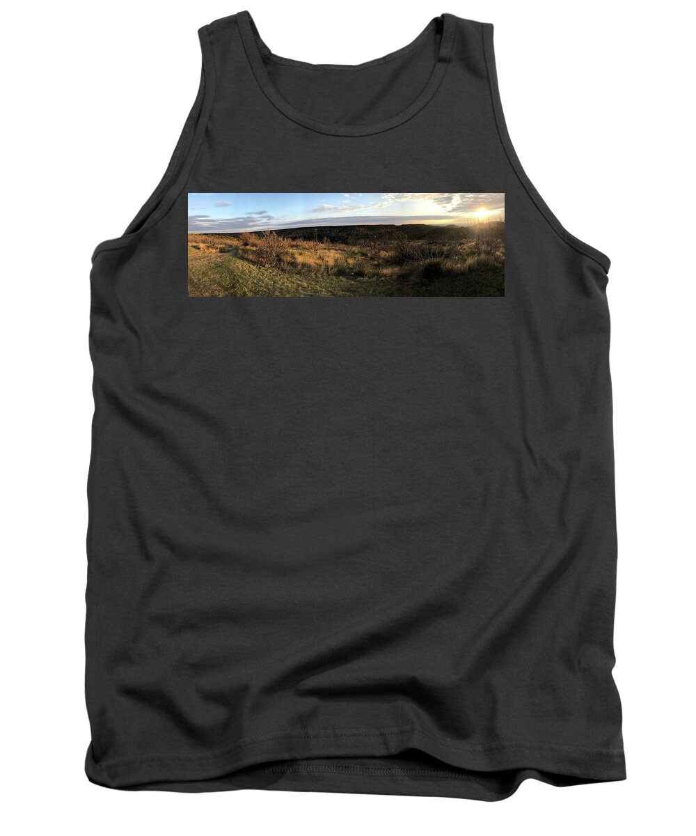 Richard E. Porter Tank Top featuring the photograph Sunrise Over the Canyons, Briscoe County, Texas by Richard Porter