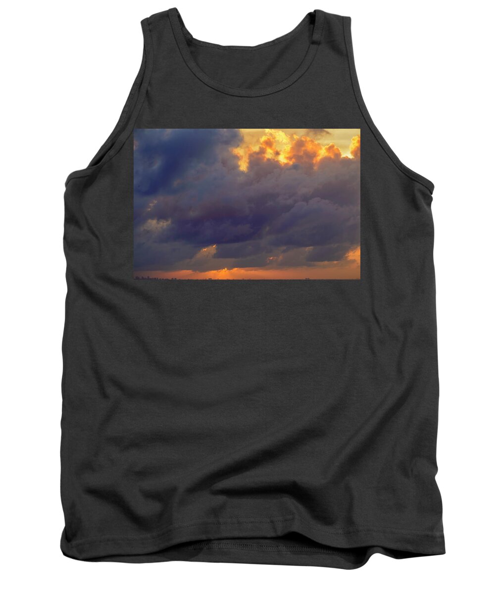 Skies Tank Top featuring the photograph Sunset 2 by AE Jones