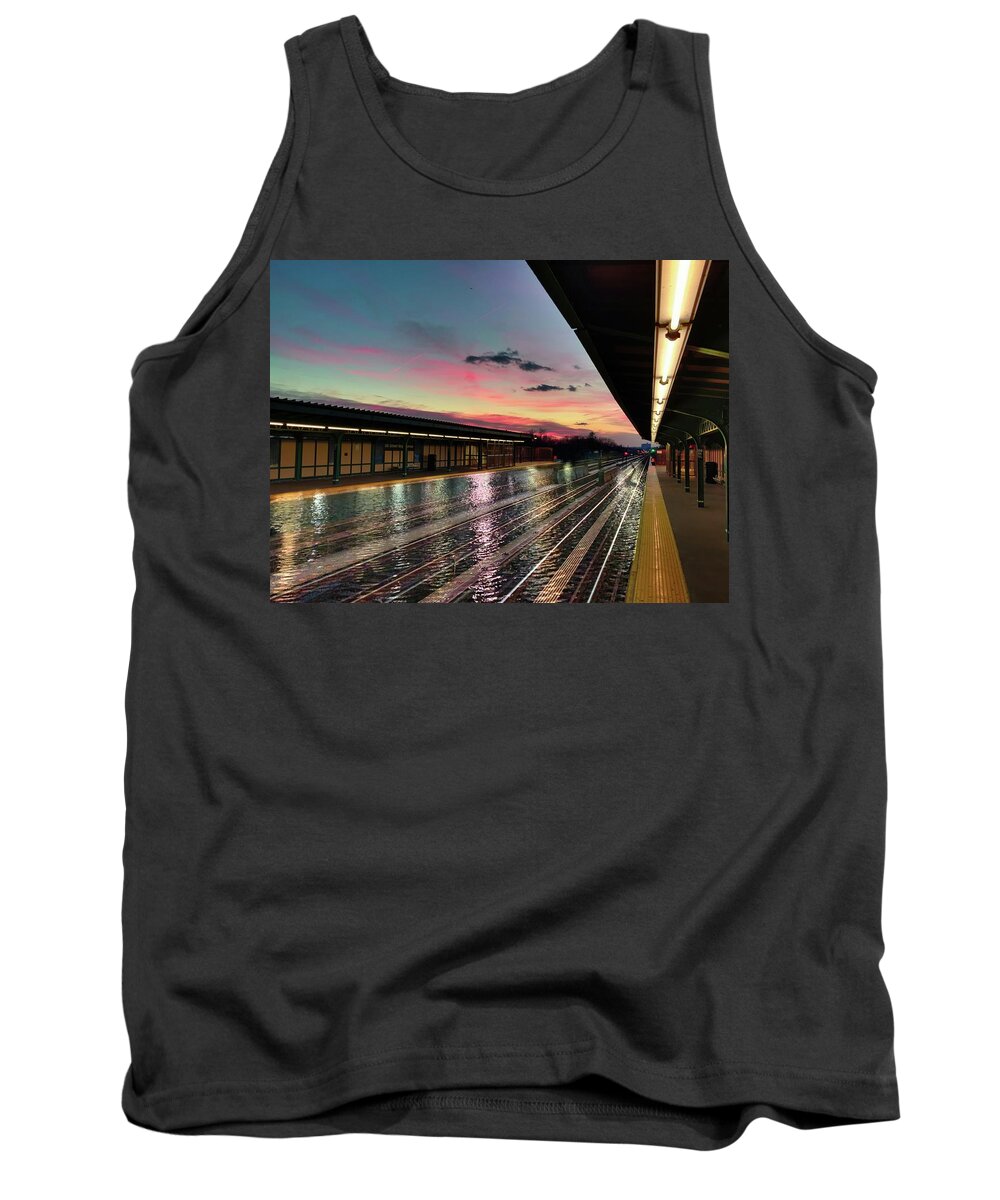 Queens Tank Top featuring the photograph Sunset at 88th St. by Carol Whaley Addassi
