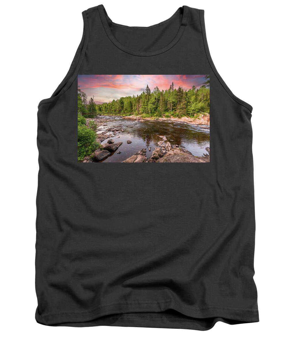 Silver Bay Tank Top featuring the photograph Sunset Over Tettegouche by Sebastian Musial