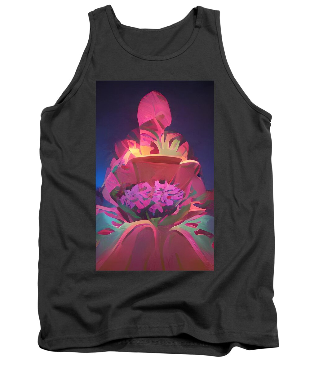  Tank Top featuring the digital art Surreal Flowers by Rod Turner