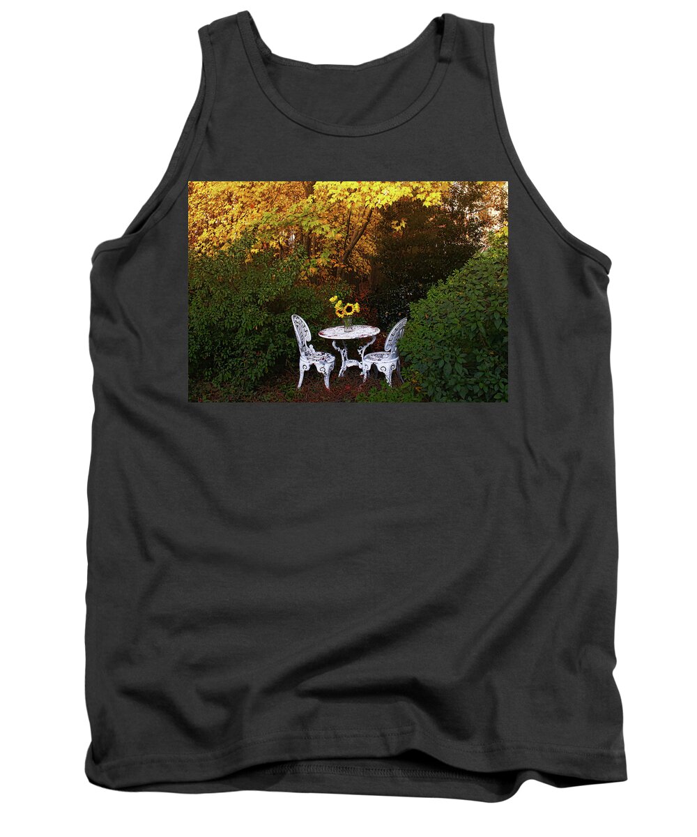 Autumn Tank Top featuring the photograph Table for Two by Ola Allen