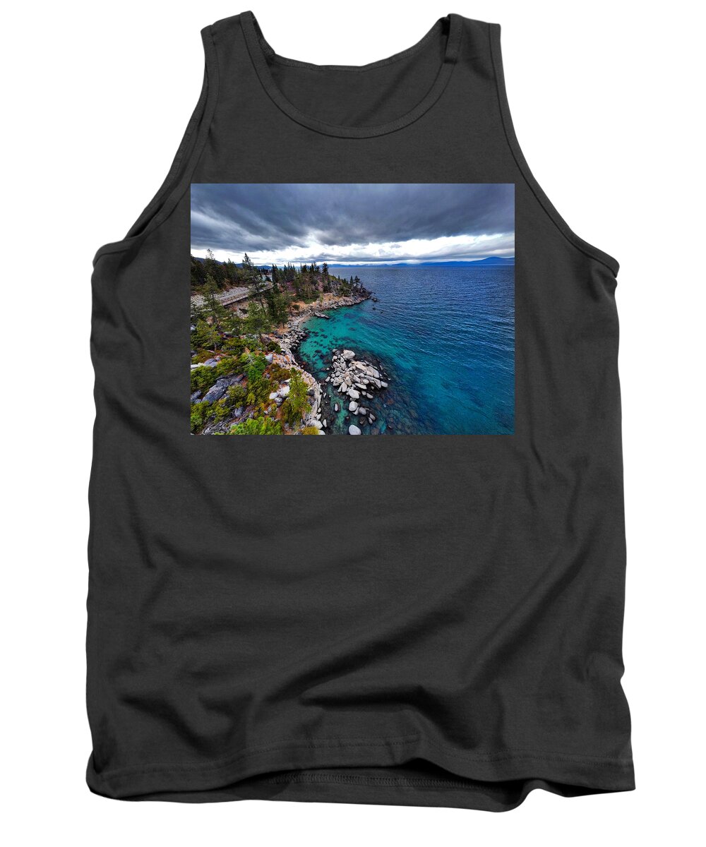 Lake Tahoe Tank Top featuring the photograph Tahoe Blues by Devin Wilson