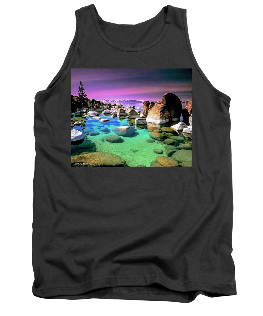 Lake Tank Top featuring the photograph Tahoe Sand Harbor Morning by Randy Bradley
