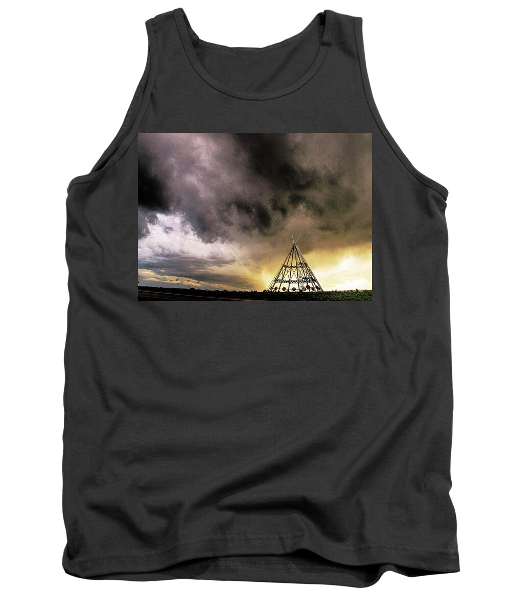 Worlds Largest Teepee Tank Top featuring the photograph Teepee by Darcy Dietrich