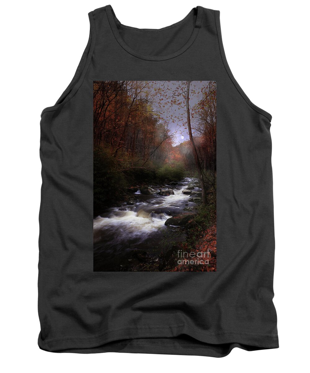 Moon Tank Top featuring the photograph Tellico LaLuna by Rick Lipscomb