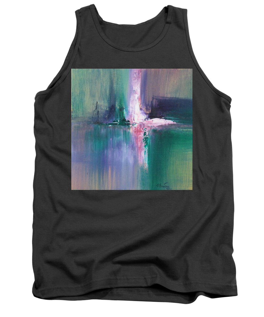 Abstract Tank Top featuring the painting Temple of Light by Raymond Fernandez