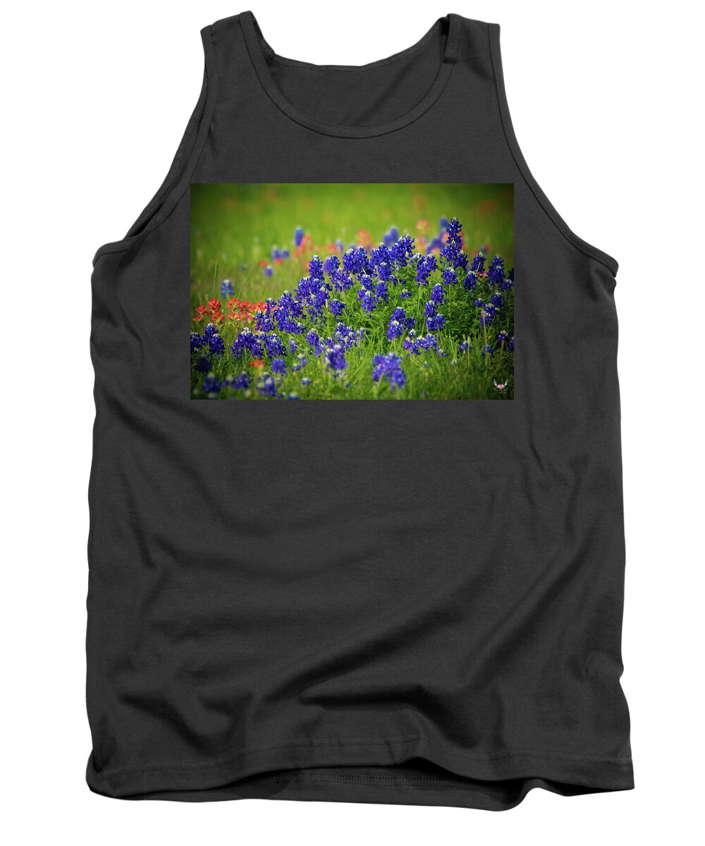 Bluebonnets Tank Top featuring the photograph Texas Wildflowers by Pam Rendall